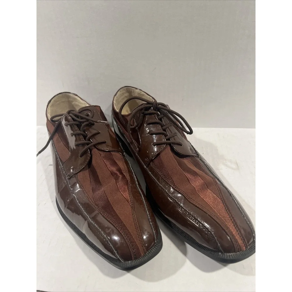 STACY ADAMS Mens Oxford Toe Cap Brown Dress Shoes Size 9 M